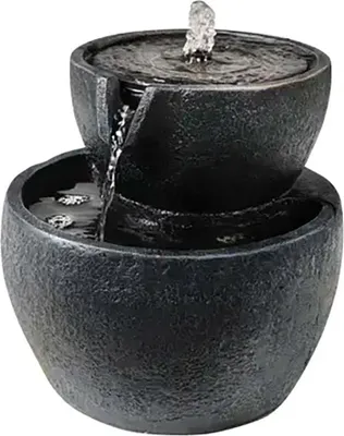 Produktbild von Solarbrunnen aus Polyresin, für den Außenbereich, IP68, Ø 21 x 8,3 cm