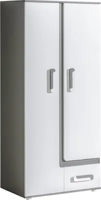 Produktbild von Minio, Kleiderschrank 85 cm, "Arezzo", Anthrazit / Weiß Farbe