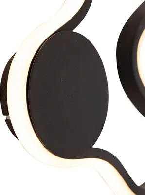 Produktbild von Moderne Wandleuchte Schwarz inkl LED Plomp
