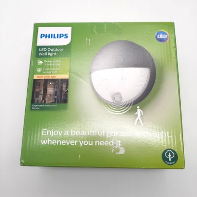 Produktbild von Philips myGarden Capricorn Wandleuchte, 5,5W, Wandbeleuchtung für den Außenbereich, Anthrazit, Aluminium, IP44, II, Oberfläche