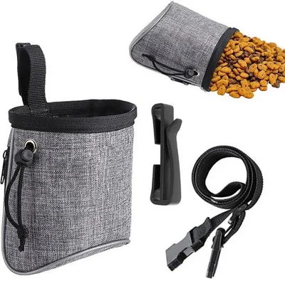 Zdjęcie produktu dla Wielofunkcyjna torba dla psa - torba na przysmaki dla psa - dozownik na kocie (karma/przekąski) - wodoodporna - regulowane paski - wysokiej jakości tkanina Oxford - torba na przysmaki dla psa