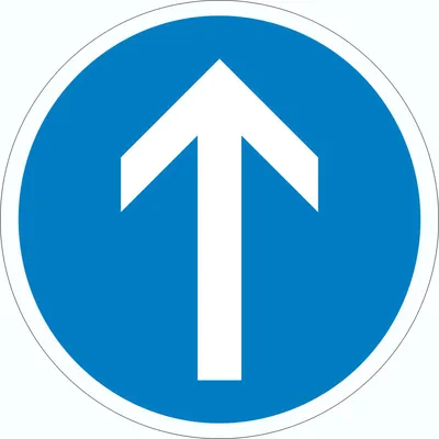 Produktbild von Aufkleber Kreis Fahrtrichtung geradeaus Symbol Ø150mm