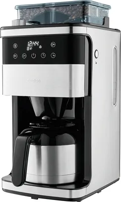 Produktbild von Medion MD 19911 Kaffeemaschine silber, 1 L Fassungsvermögen, mit Thermoskanne