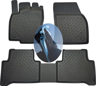 Produktbild von Z510007 TPE-Gummifußmatten kompatibel mit  VW Touran Trendline 2 5T Van Kombi 5-türer 2015- 7Sitze (1. + 2. Sitzreihe)