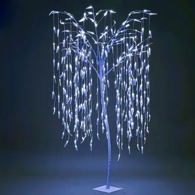 Imagen del producto de Árbol de Navidad MagicHome, sauce, con 384 LEDs, luz blanca fría, 180 cm