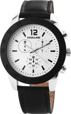 Produktbild von Excellanc Herrenuhr mit Kunstlederionsarmband