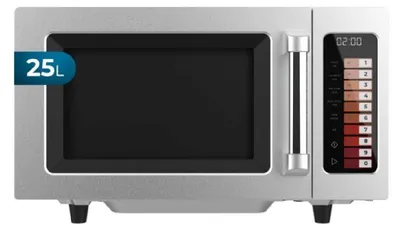 Immagine prodotto di Cecotec Forno a microonde professionale senza piatto girevole - 25 litri - FlatPro 2500 Touch. 1000 W, magnetron, pulsanti a sfioramento, timer da 60 minuti.