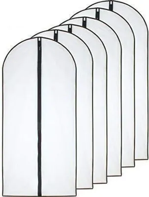 Produktbild von Mottenfeste Kleidersäcke 60cm x 140cm (Packung à 6) Schwarze, seitlich atmungsaktive, durchsichtige Taschen mit durchgehendem Reißverschluss