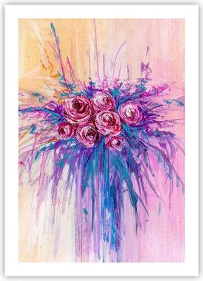 Produktbild von Poster - Poster ohne Rahmen - Blumenstrauß Blumen Rosen - 50x70 cm - Wand Bild - Wanddeko - Wandbilder - Kunstposter - Wandposter - Bilder - Kunstdruck - Wanddekoration - Wandbild - P2XPA50x70-4465