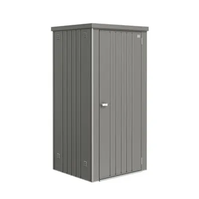 Produktbild von Biohort Equipment Locker, Metallschuppen, Einzelbild, Flachdach, Quarzmetallic grau, Stahl, Quarzmetallic grau