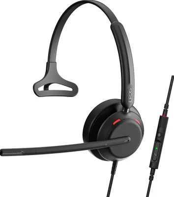 Image de Casque mono EPOS IMPACT 730, USB-C, filaire, 20 - 20 000 Hz, appels/musique, 110 g, casque, noir