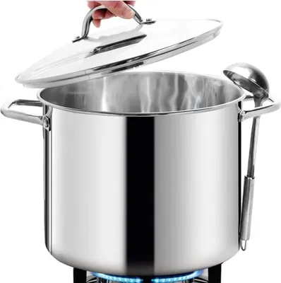 Produktbild von Großer er Edelstahl Vorratsbehälter mit Deckel - 15 Liter, 29 cm, Nachhaltiges und gesundes Kochen