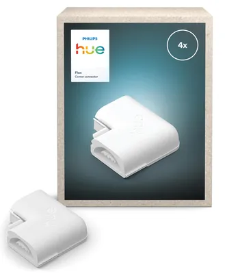 Produktbild von Philips Hue Flux Eck-Steckverbinder 4er-Pack, L-Verbinder, Weiß, Kunststoff, Philips by Signify, 31 mm, 31 mm
