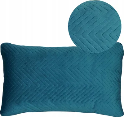 Produktbild von Geronimo | Dekokissen - Türkis - 50x30 cm - Gestepptes Kissen - Maschinenwaschbar - Abnehmbarer Bezug - Antiallergisch
