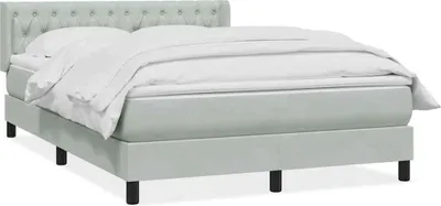 Obrázok produktu pre vidaXL Box spring posteľ s matracom svetlosivá 160x220 cm zamat