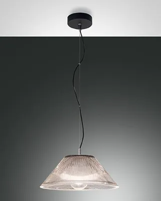 Produktbild von Fabas Luce Pendelleuchte Salento E27 Ø400mm Schwarz Rauchglas,  Italy