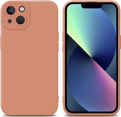 Zdjęcie produktu dla Etui Cadorabo do Apple iPhone 14 z pomarańczowym silikonowym etui TPU na telefon komórkowy