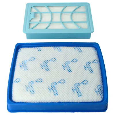 Produktbild von vhbw 1x Abluft-Filter, 1x Ansaugfilter kompatibel mit Philips PowerPro Expert FC9747, FC9747/09 Staubsauger