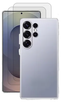 Image de Coque antichoc compatible Galaxy S25 Ultra Transparente + 2 protections écran - EVETANE