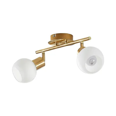 Produktbild von Lindby Deckenlampe Elaina, 30 cm, 2-flg., messing, Glas, E14