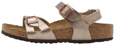 Produktbild von Sandalen Birkenstock Rio Birko-Flor "Gold" für Mädchen