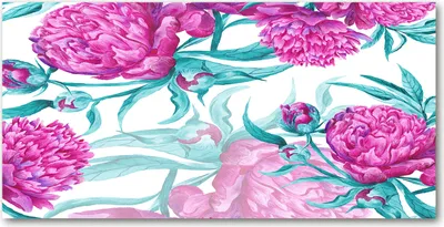 Produktbild von Tulup Glas-Bild -140x70- Wandkunst Dekorative Wand für Küche & Wohnzimmer - Blumen & Pflanzen - Rosa Pfingstrosen - Rosa