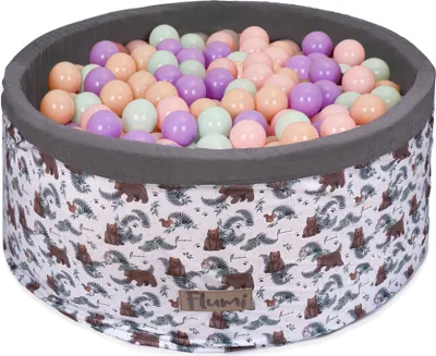 Obrázok produktu pre Flumi Ball Pool Baby 90x40cm s 200 guľami 7cm vyrobené v EÚ - fialová, mentolová, broskyňová