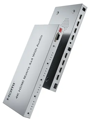 Productafbeelding van HDMI Matrix 4x4 Met Audio Extractor - 4K @30Hz, 4 in 4 Uit