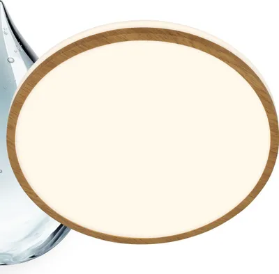 Immagine prodotto di Briloner ACORUS W Plafoniera bagno LED, protezione dagli spruzzi d'acqua, luce bianca calda, Ø28 x 7 cm