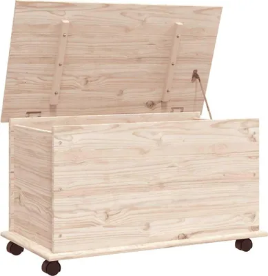 Produktbild von vidaXL Truhe mit Rollen ALTA 73x39,5x43 cm Massivholz Kiefer