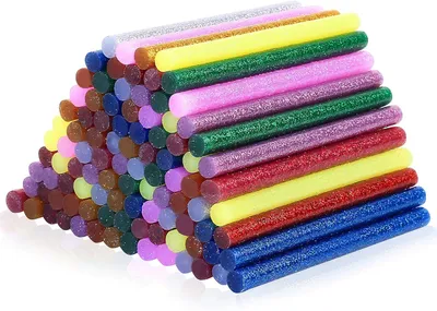 Obrázek produktu pro Horkovzdušné pistole, tyčinky, barevné, 7 mm x 100 mm, 100 kusů, vhodné pro kreativní projekty