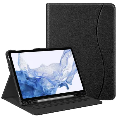 Produktbild von Fintie Hülle für Samsung Galaxy Tab S8 11 Zoll 2022 / Tab S7 11 Zoll 2020, Multi-Winkel Betrachtung Folio Schutzhülle mit S Pen Halter Dokumentschlitze Auto Schlaf/Wach, Schwarz