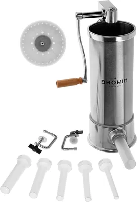 Produktbild von Wurstfüller Edelstahl 2,5 / 3 / 4 / 5 L Wurstfüllmaschine Manuell Kurbel BROWIN