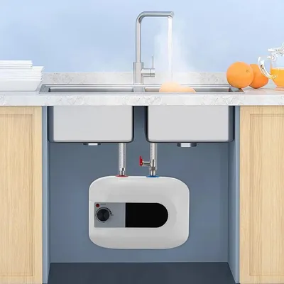 Obrázek produktu pro Elektrický ohřívač pod umyvadlo - 6 litrů, 1500 W, 220 V - bílý - pro kuchyň a koupelnu