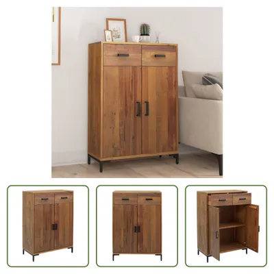 Obrázok produktu pre The Living Store Skriňa na topánky 75x40x110 cm z masívneho borovicového dreva