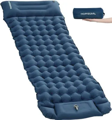 Immagine prodotto di Materassino autogonfiabile da 10 cm, blu scuro, per il campeggio, comfort