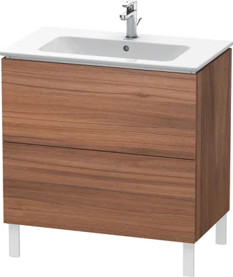 Produktbild von Waschtischunterbau L-CUBE 820x481x704mm nussbaum natur nussbaum natur