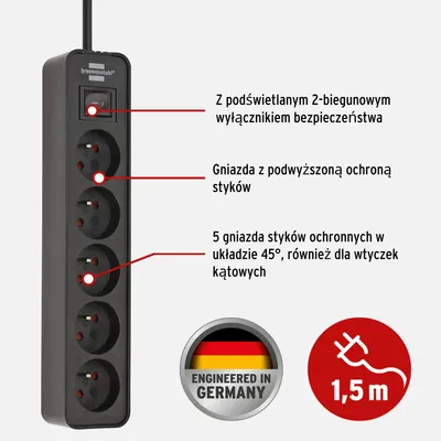 Image de Brennenstuhl Ecolor Socket 5 fois