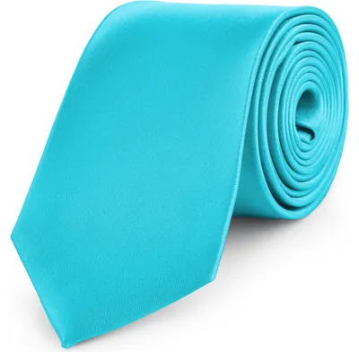 Image de Cravate pour homme Ladeheid, modèle Herren Breite Krawatte KP-8 (150 cm x 8 cm, couleur turquoise 34)