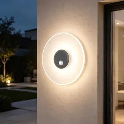 Produktbild von doporro Außenleuchte Wegeleuchten Außen, 6W LED Außenwandleuchte, 3000K Aussenlampe Wand, Gartenleuchte ⌀30MM IP65 Sandgrau dunkel LunaLights