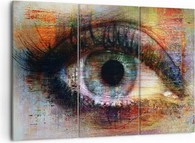 Produktbild von Bild auf Leinwand - Leinwandbild - Auge Abstraktion - 105x70cm - Wand Bild - Wanddeko - Wandbilder - Leinwanddruck - Bilder - Kunstdruck - Wanddekoration - Leinwand bilder - Wandkunst - CE105x70-3518