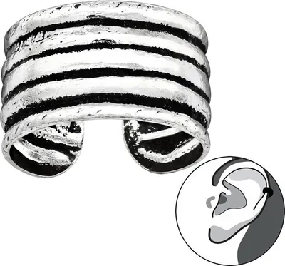 Produktbild von Ohrklemme Silber 925: Ear Cuff Ohrring ohne Loch tragbar Modell 2