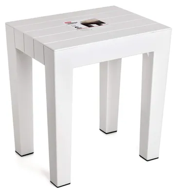 Zdjęcie produktu dla Puf łazienkowy, siedzisko - 38 x 29 x 41 cm - Polipropylen - Obciążenie do 130 kg - Do użytku wewnątrz i na zewnątrz