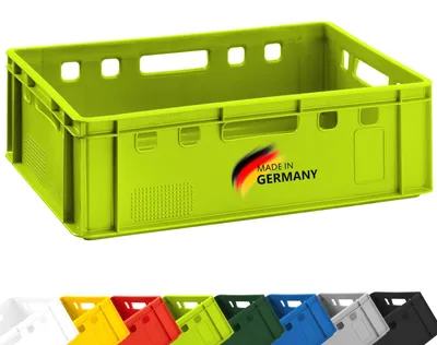 Produktbild von Fleischkiste E2 Metzgerkiste 60x40x20cm lebensmittelecht, robust, stapelbar - Universal Lagerkiste Eurobox aus Deutschland