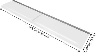 Zdjęcie produktu dla Daszek nad drzwiami z osłoną przeciwdeszczową – daszek ochronny – przezroczysty PET – wymiary 200×40 cm – grubość 3,5 mm – zakres temperatur od -30 do 70°C