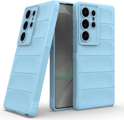 Produktbild von Handy Hülle für Samsung Galaxy S25 Ultra Grip Case Cover Schutzhülle Softgrip Farbe: Hellblau