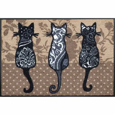 Produktbild von wash+dry Fußmatte Katzenbande 50 x 75 cm waschbare Fußmatte