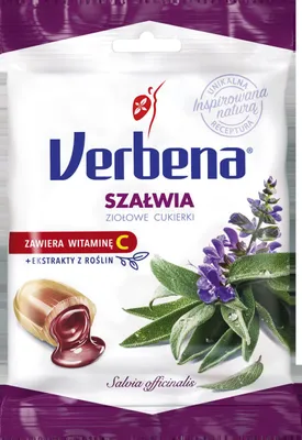 Obrázok produktu pre Cukierki twarde Verbena o smaku szałwii 60 g