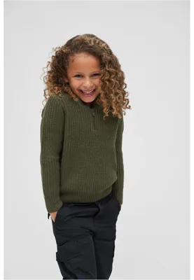 Produktbild von Brandit Kinder Marine Pullover Wollpullover Größe 134/140 Farbe Oliv
