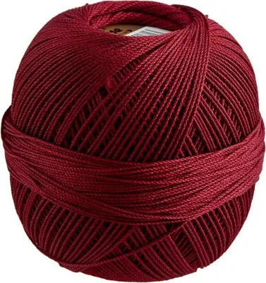 Produktbild von Elisa Häkelgarn,Filethäkelgarn,50g/200m,100% Baumwolle, Stärke 5, für Tischdecken,Vorhänge,NS 1,75-2.0 mm 8513 weinrot